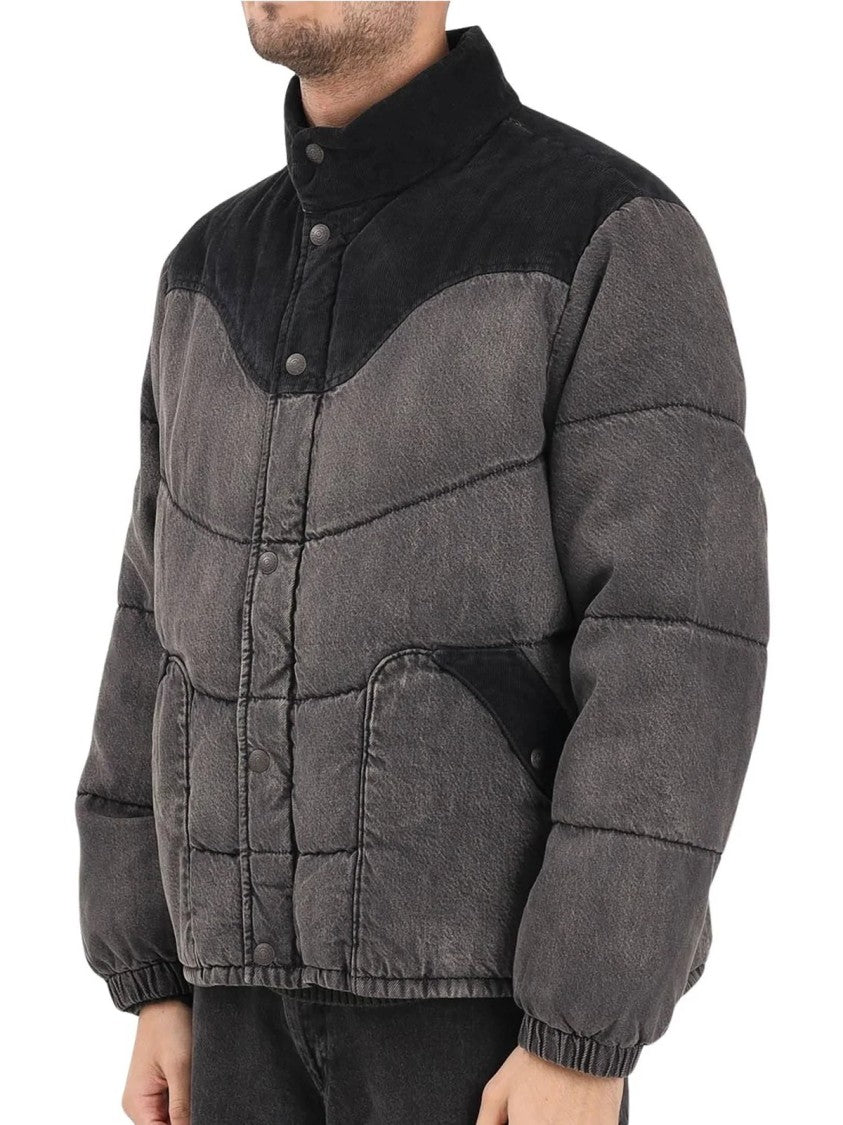 Levi's Grey/Black Padded Velvet Accent Cotton Denim Jacket