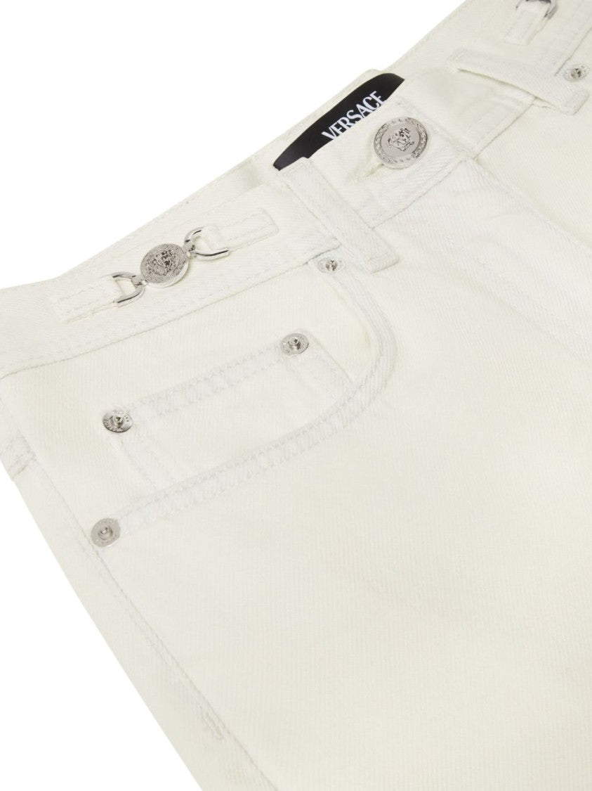 Versace Classic Straight-Leg Denim With Branded Leather Patch