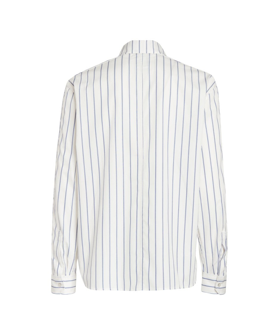 Won Hundred Vertical Stripe Long-Sleeve Shirt With Chest Pocket