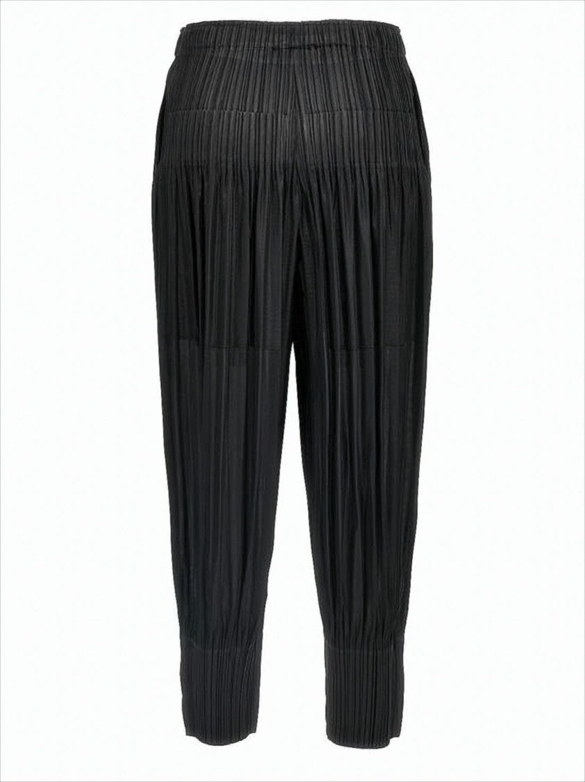 Pleats Please Pleated Design Track Pants With Tapered Cuffs