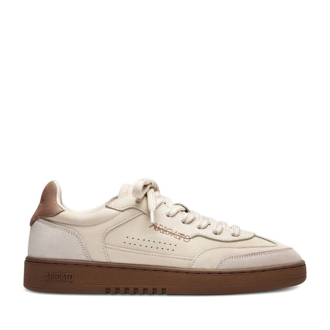Axel Arigato Grey Dice Perforated Side Details Leather Sneakers