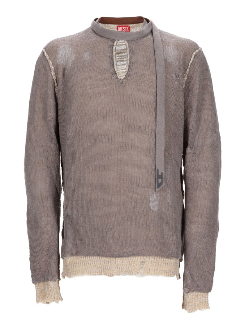 Diesel Diesel Distressed Cotton Knit Sweater