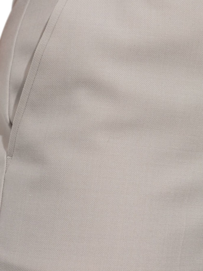 Victoria Beckham Tailored Gray Trousers With Straight-Leg Silhouette