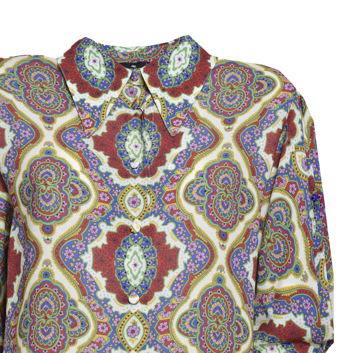 Etro Multicolored Viscose Blouse With Medallion Print