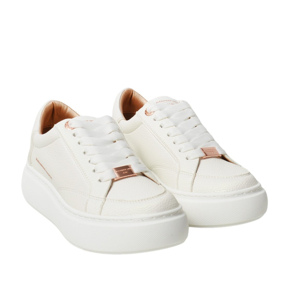 Alexander Smith White Faux Leather Ecogreenwich Sneaker