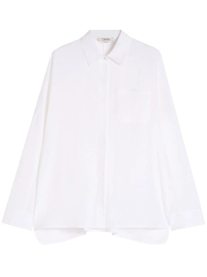 Max Mara White Smmgala Loose-Fitting Cotton Shirt