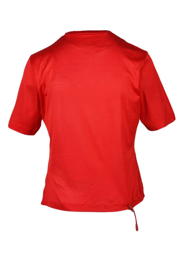 Dsquared2 Asymmetrical Hem Red T-Shirt