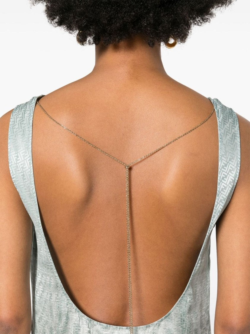 Fendi Silk Midi Dress With Gradient Design