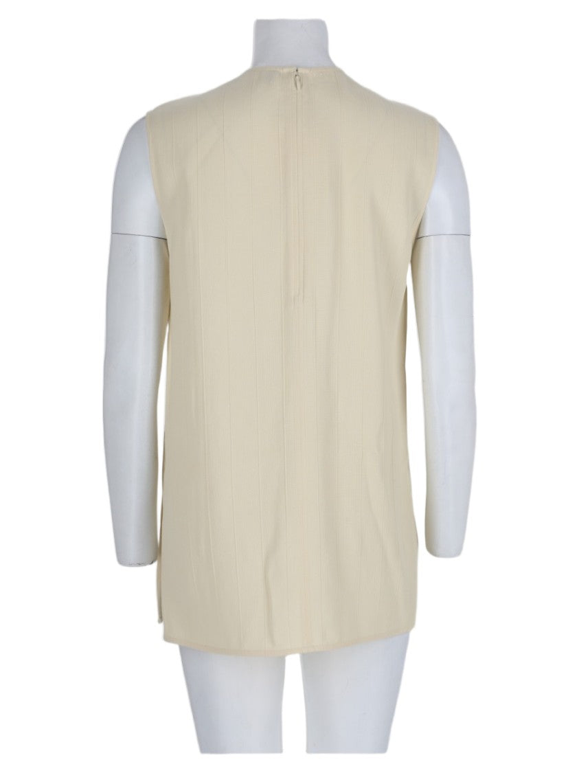 Totême Sleeveless Boxy Vertical Woven Stripe Top