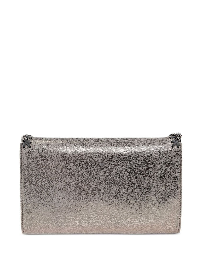 Stella Mccartney Metallic Silver Textured Wallet