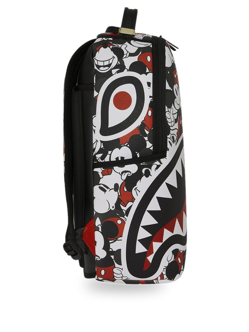 Sprayground Black And White Disney Mickey Crammed Backpack