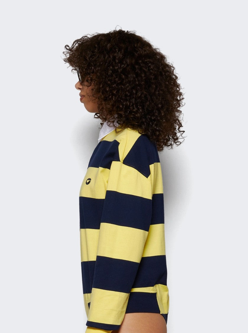 Coperni Striped Polo Bodysuit Yellow And Blue