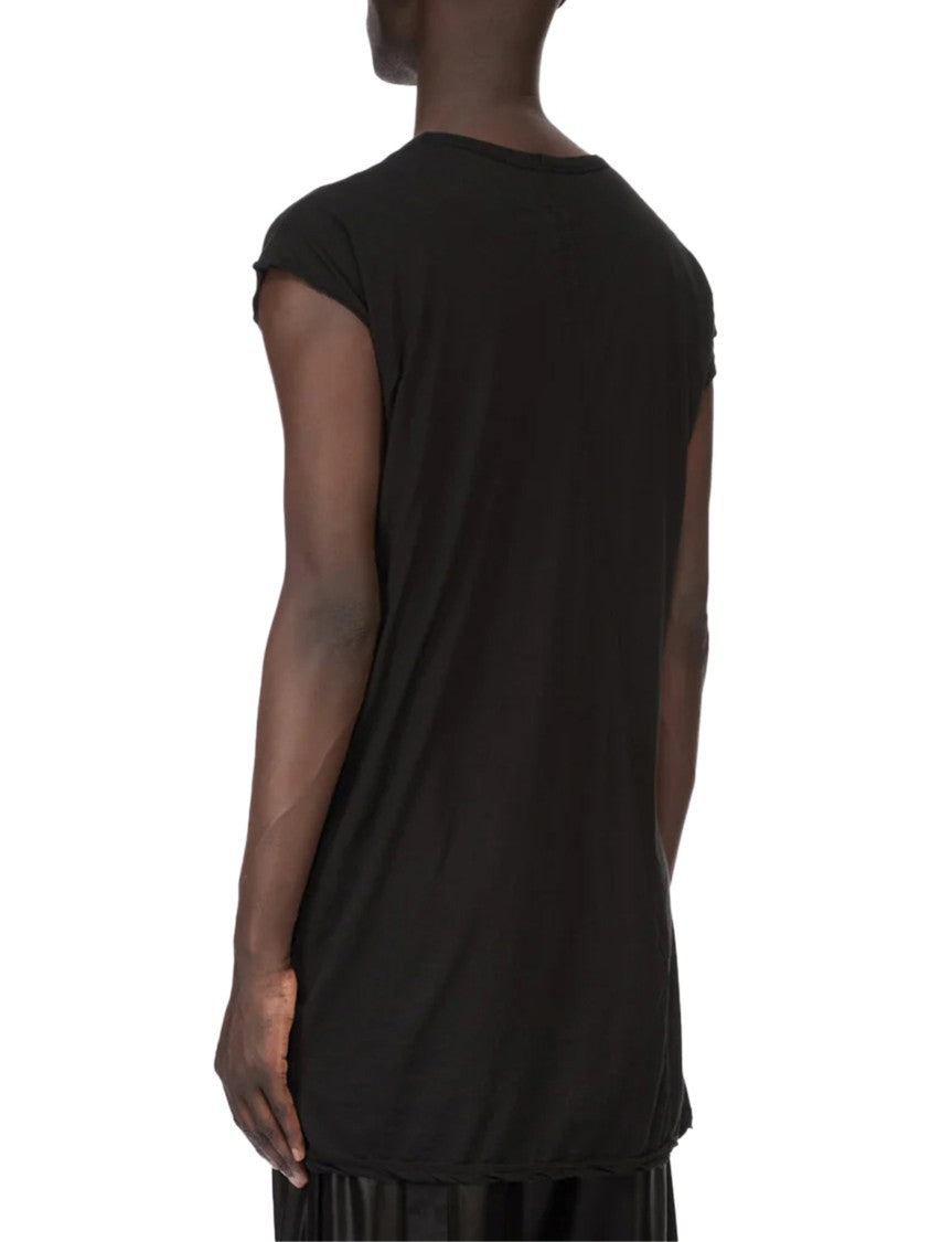 Drkshdw By Rick Owens Loose Black T-Shirt With Deep V-Neckline