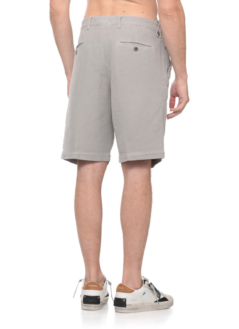 Myths Beige Zeus Cotton-Linen Shorts