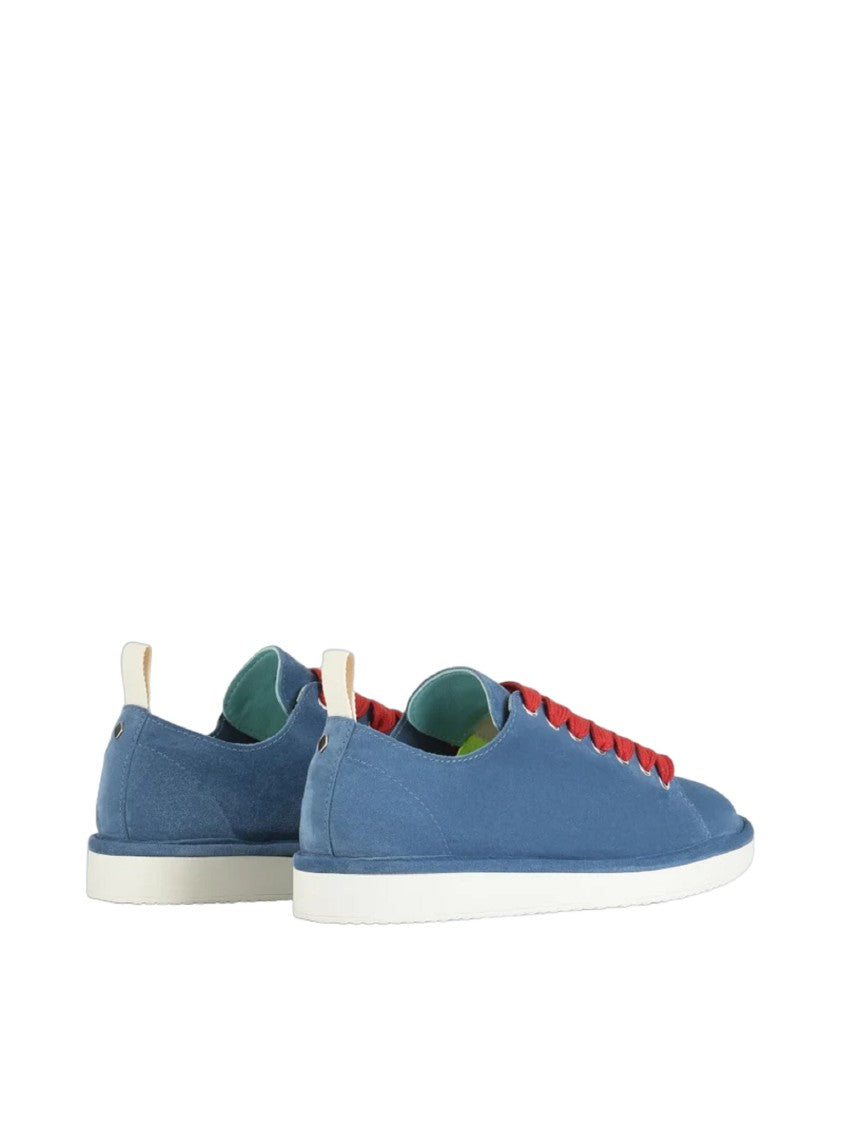 Panchic P01 Blue Suede Sneakers Red Accents