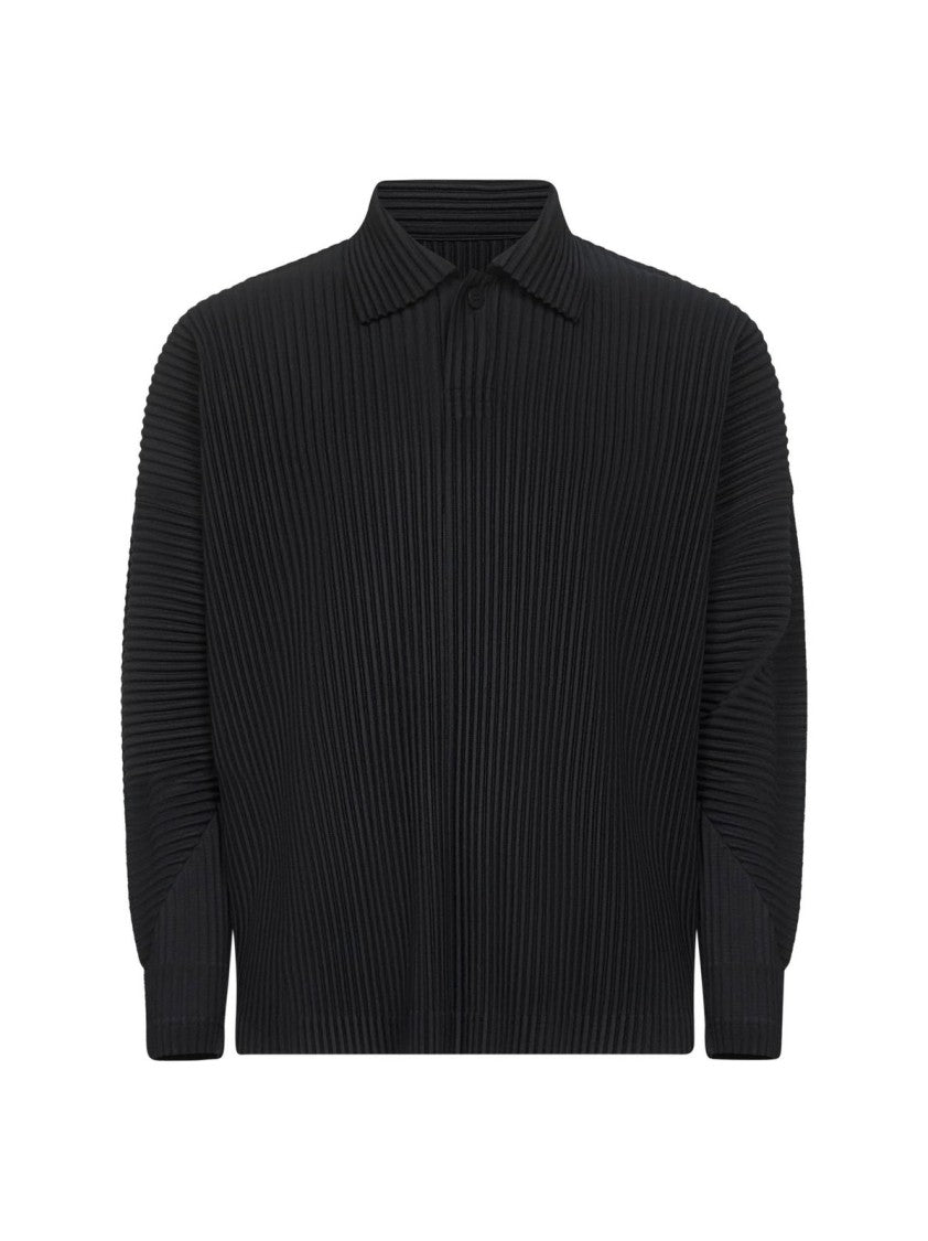Homme Plissé Issey Miyake Pleated Polo – Black