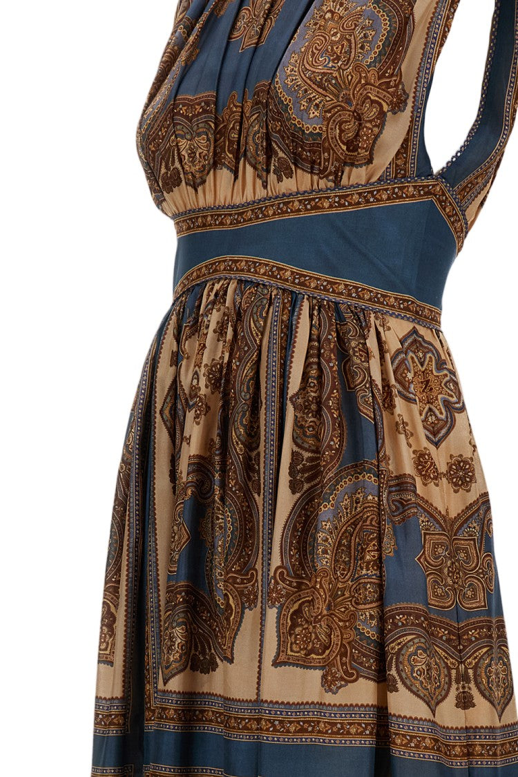 Zimmermann Paisley Pattern Silk Habotai Maxi Dress