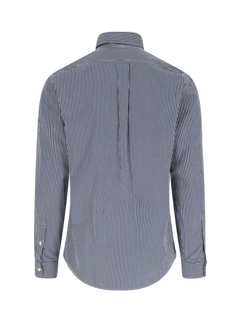 Polo Ralph Lauren Blue Striped Cotton Casual Shirt