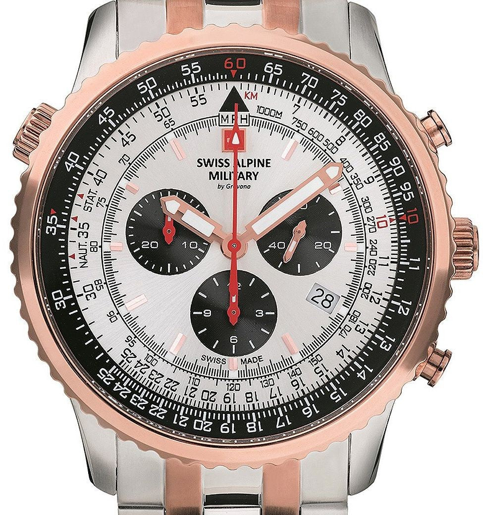 Swiss Alpine Military Swiss Alpine Military 7078.9152 Chronograph In Bi-Color Steel