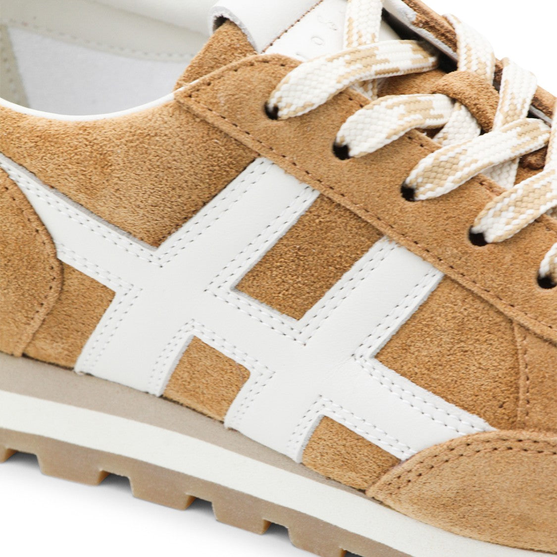Hogan Cognac Leather Sneakers