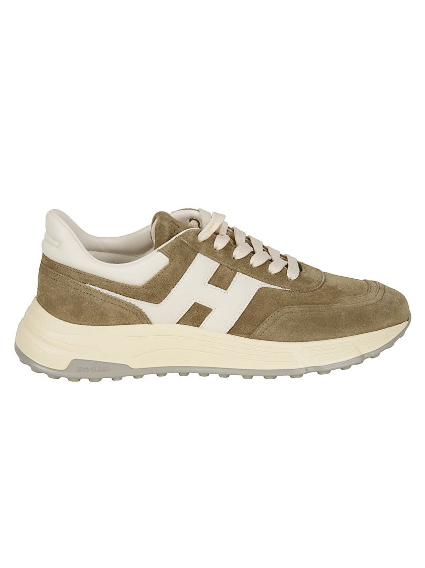 Hogan Brown Hyperlight Calf Leather Suede Sneakers