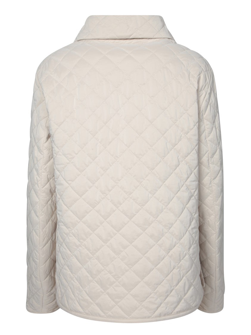 Moorer Quilted Beige Jacket With Tailored Fit