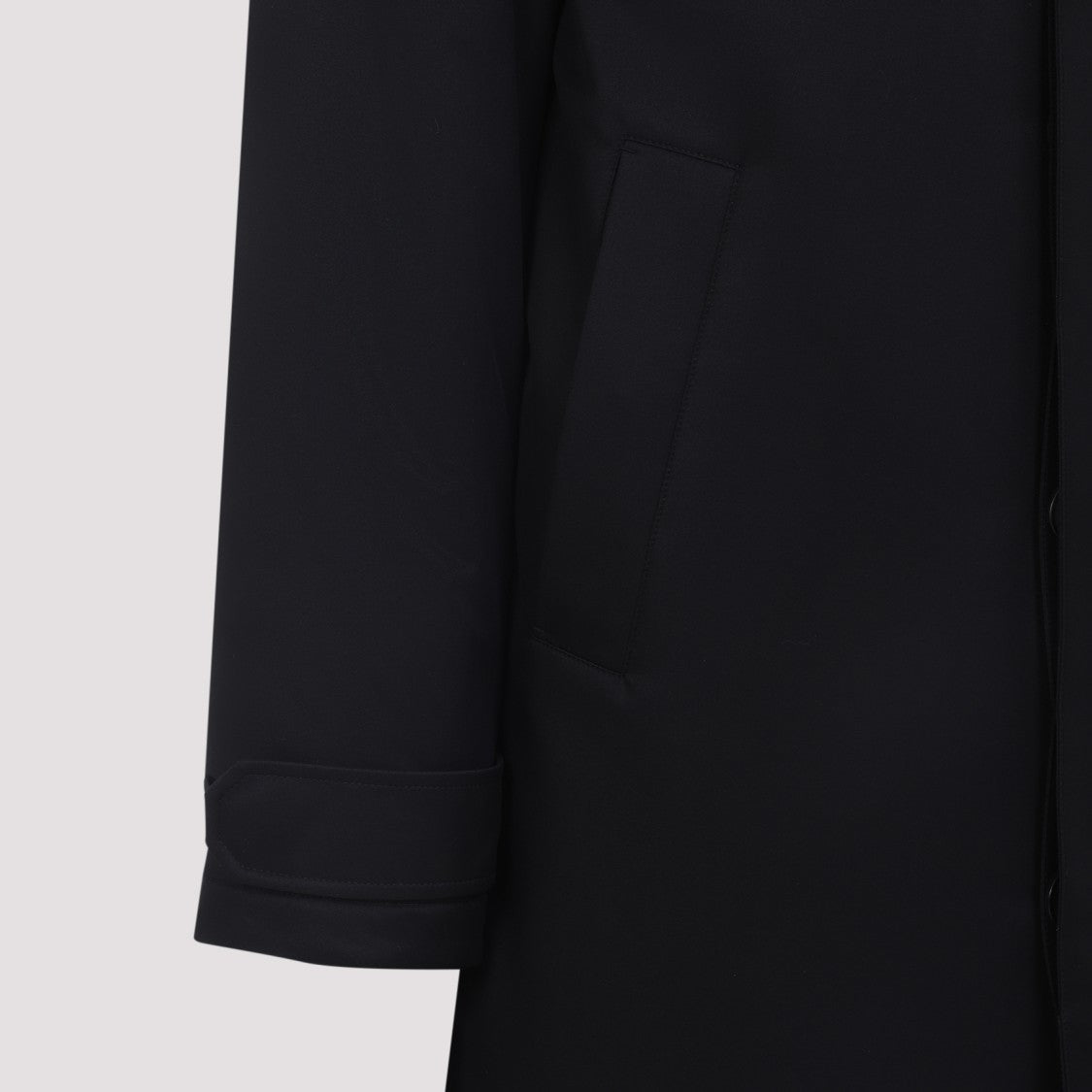Zegna Microfiber Twill Black Polyester Parka
