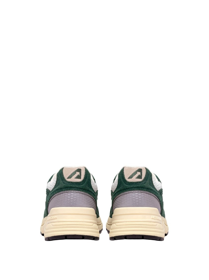 Autry Green Mesh Suede Sneakers