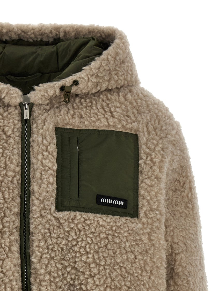 Miu Miu Hybrid Construction Down Jacket