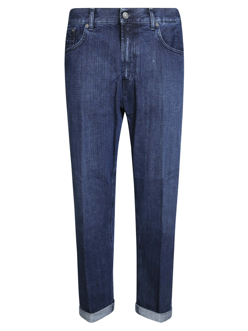 Dondup Ervin Straight-Leg Whiskered Jeans