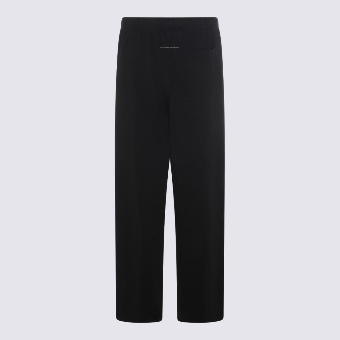 Mm6 By Maison Margiela High-Comfort Black Cotton Trousers With Loose Fit