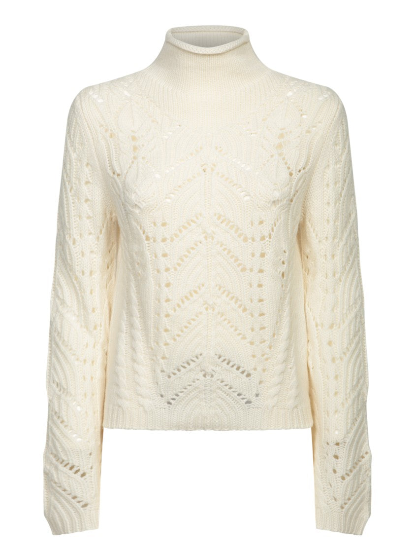 Loulou Studio White Knitwear With Cable Knit Patterns