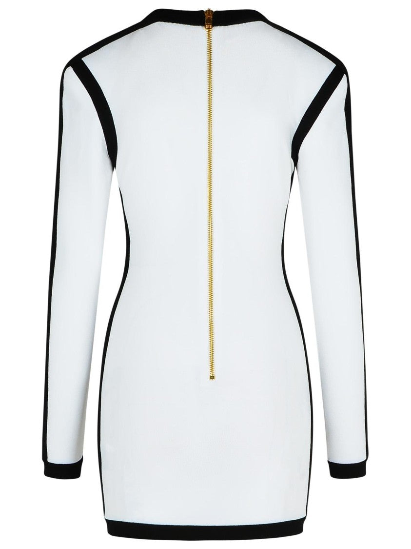 Balmain White Viscose Blend Dress