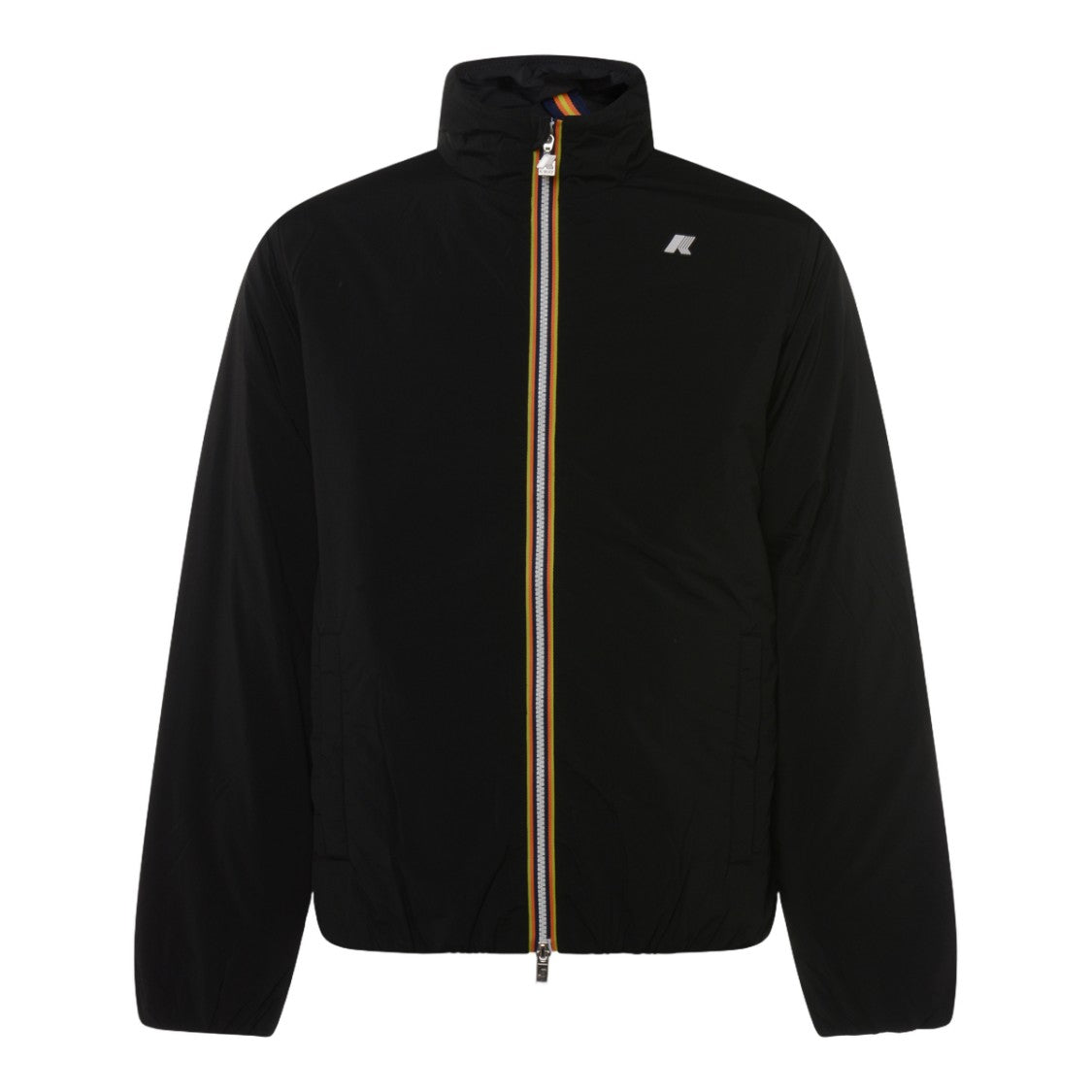 K-Way Black Casual Jacket With High Collar