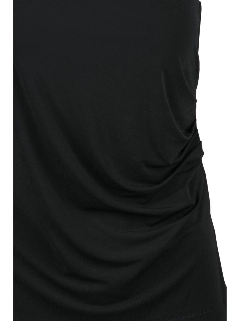 Max Mara One-Shoulder Black Lycra Top