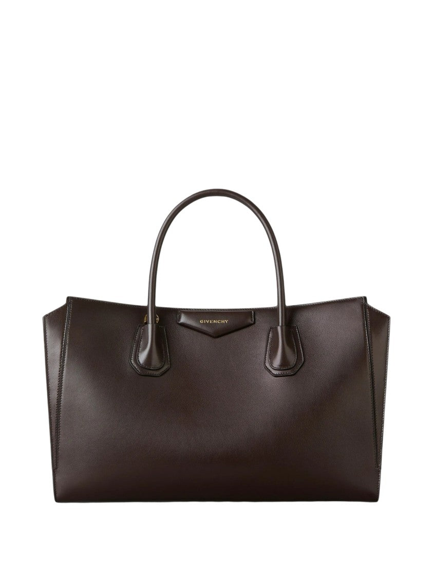 Givenchy Dark Brown Calf Leather Medium Antigona Catchall Tote Bag