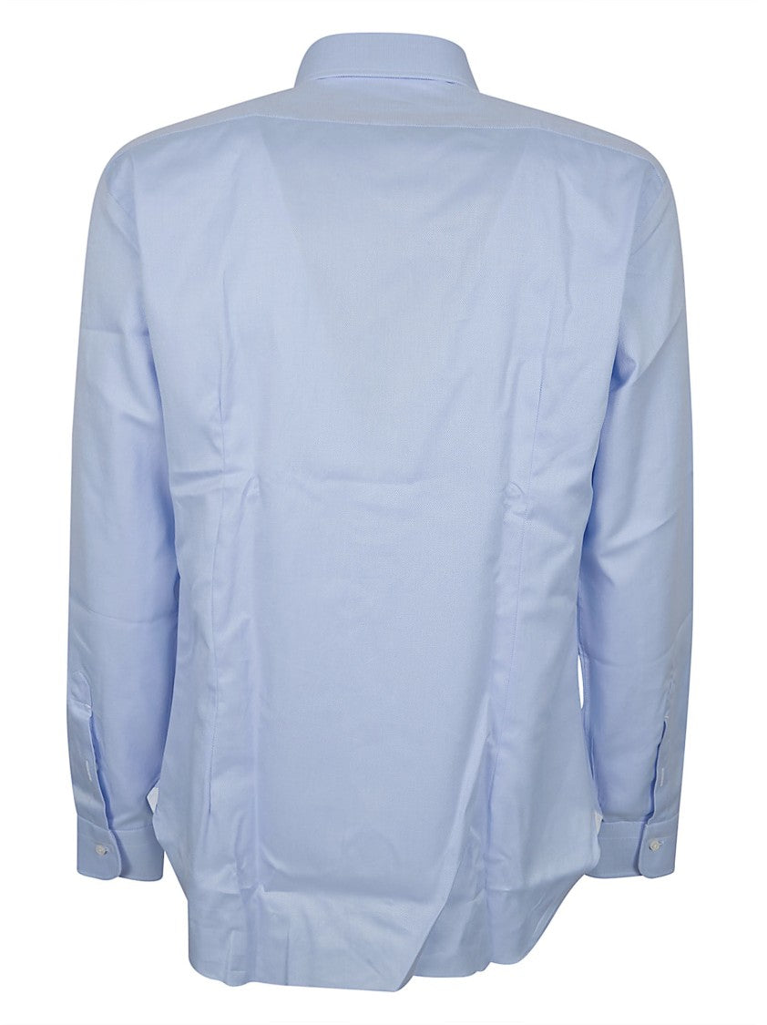 Barba Napoli Long-Sleeve Textured Cotton Shirt