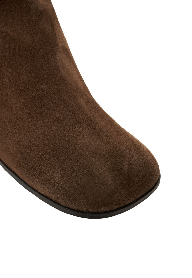 Billi Bi Suede Ankle Boots With Block Heel