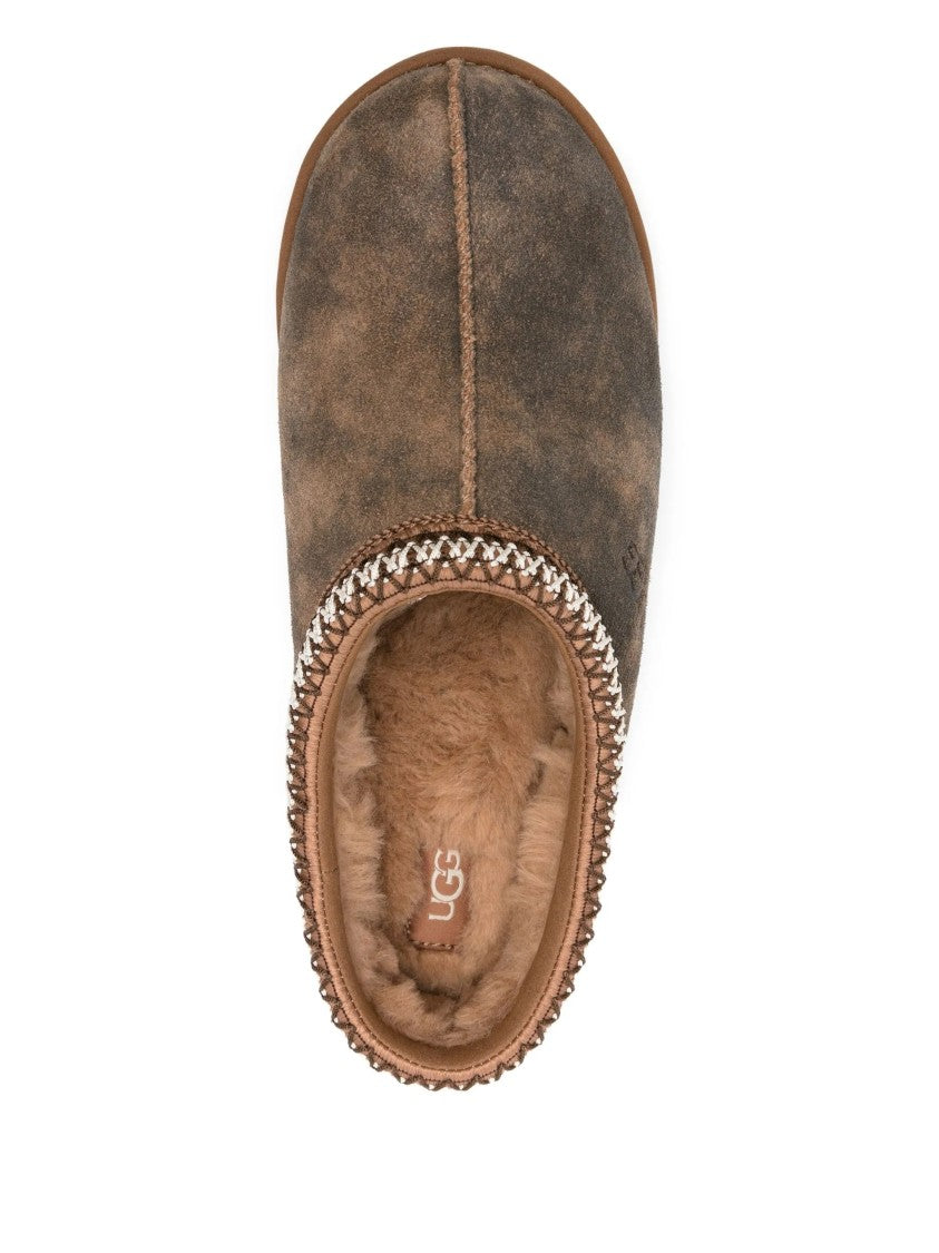 Ugg Brown M Tasman Baxter Suede-Like Slippers