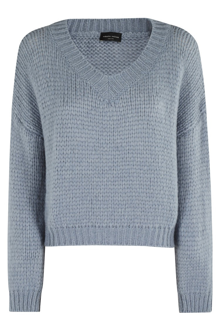 Roberto Collina Relaxed Fit Long-Sleeved V-Neck Sweater