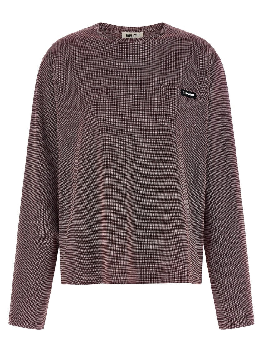 Miu Miu Jacquard Jersey T-Shirt