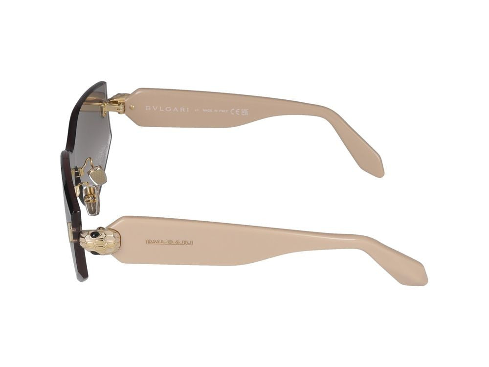 Bulgari Black Refined Minimalist Sunglasses