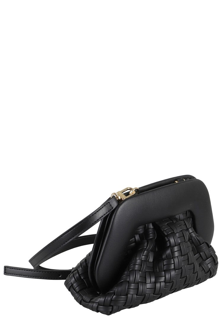 Themoirè Geo Micro Woven Clutch Bag