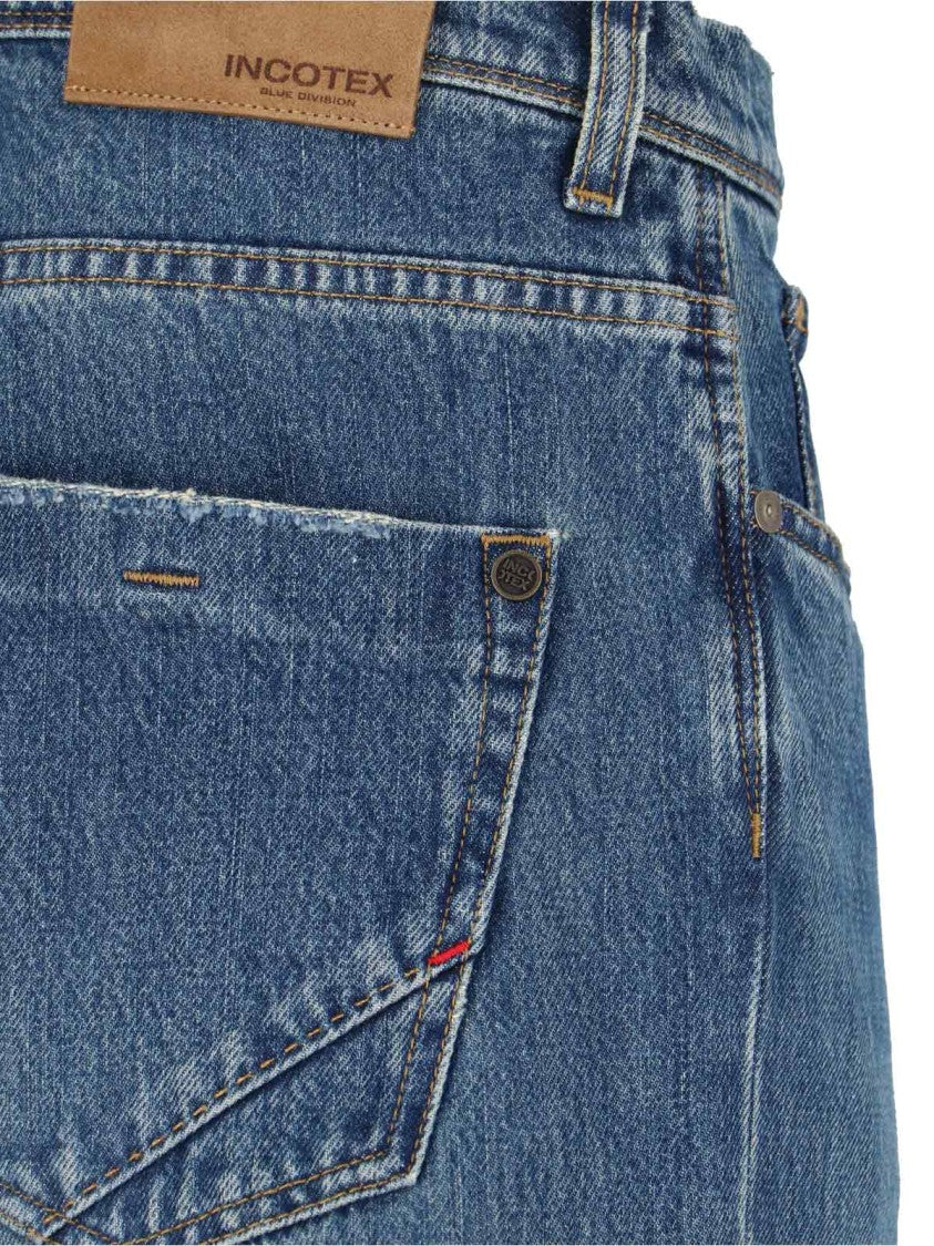 Incotex Straight-Leg Jeans With Traditional Five-Pocket Design