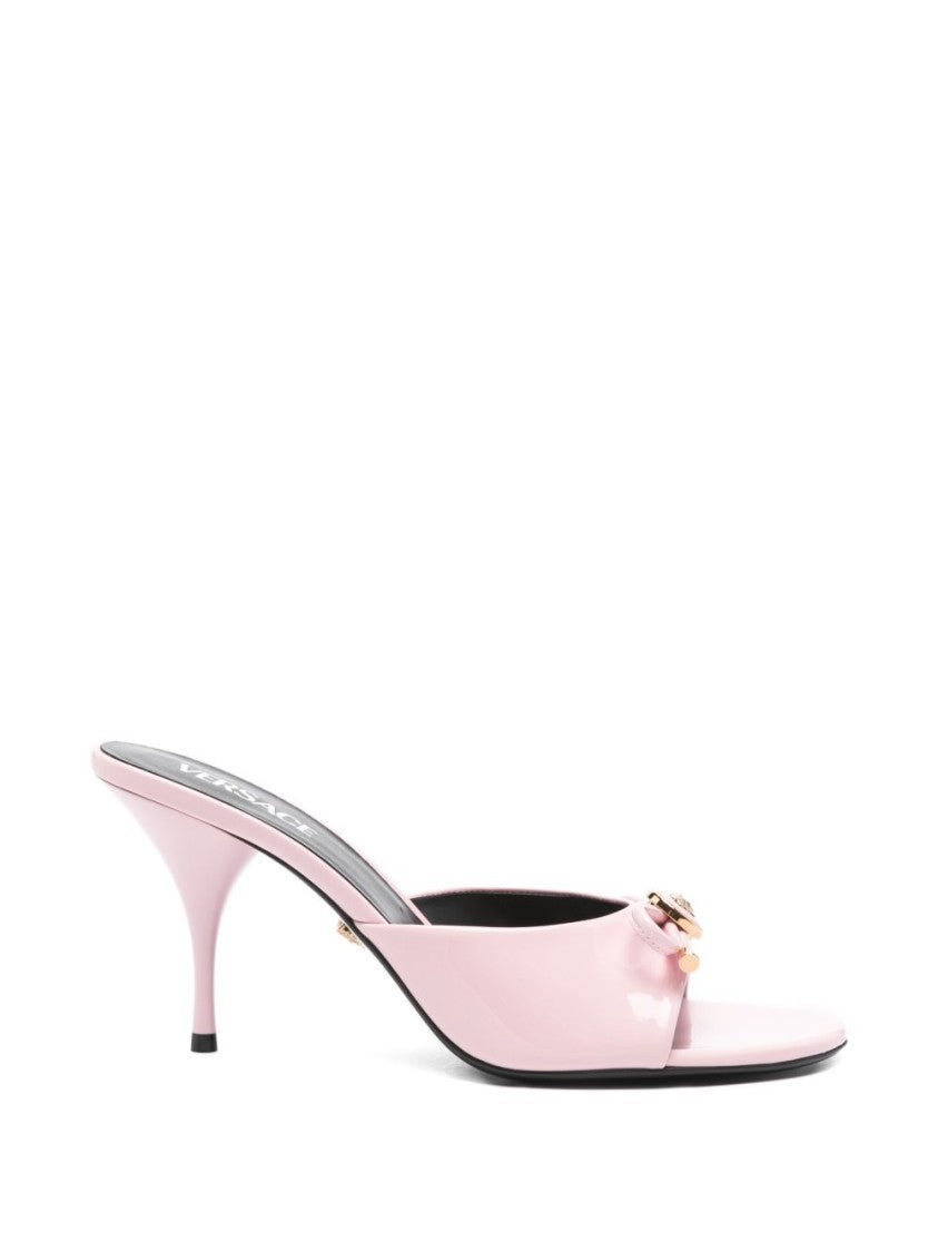 Versace Silk And Nylon Blend Strappy Sandals