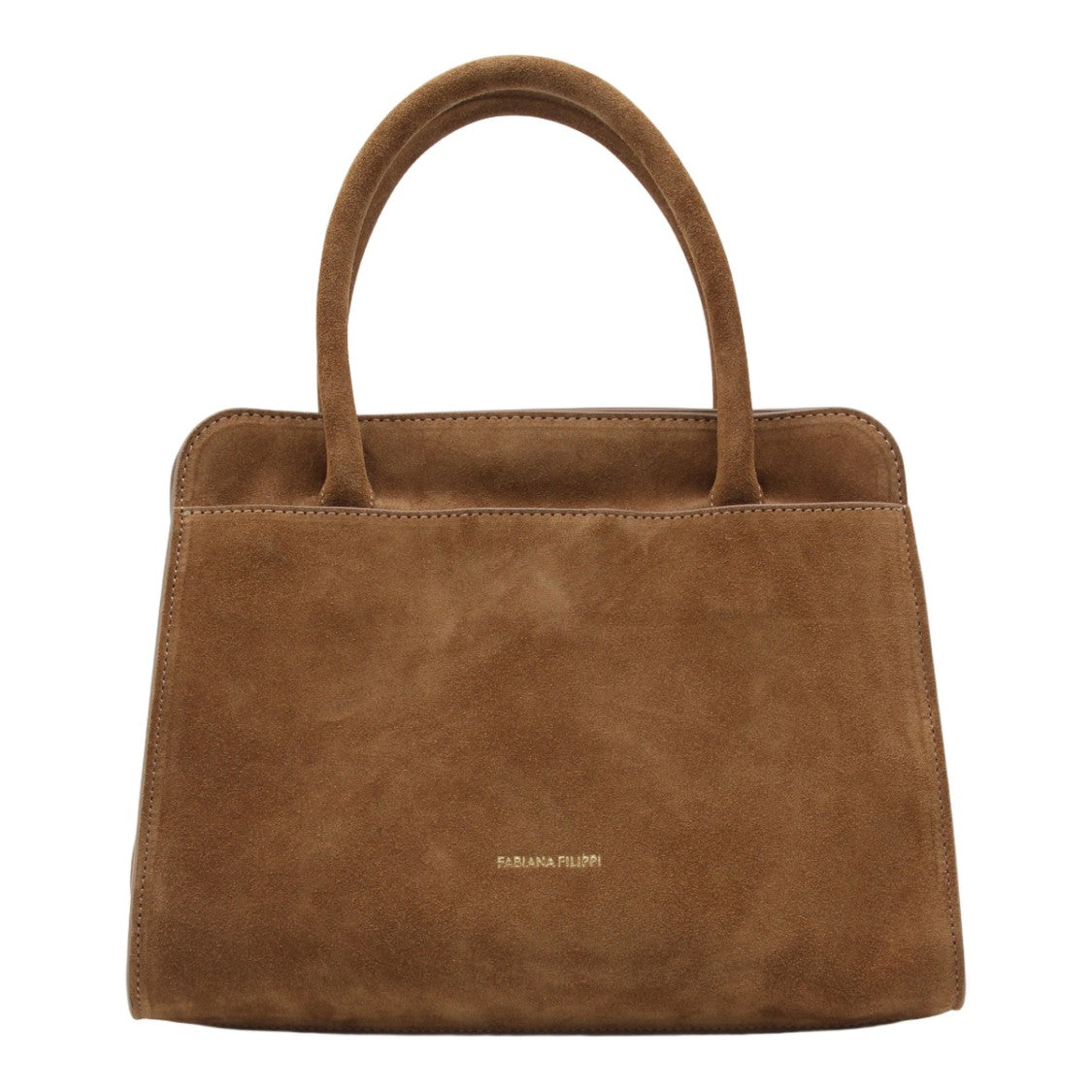 Fabiana Filippi Structured Brown Handbag With Subtle Detailing