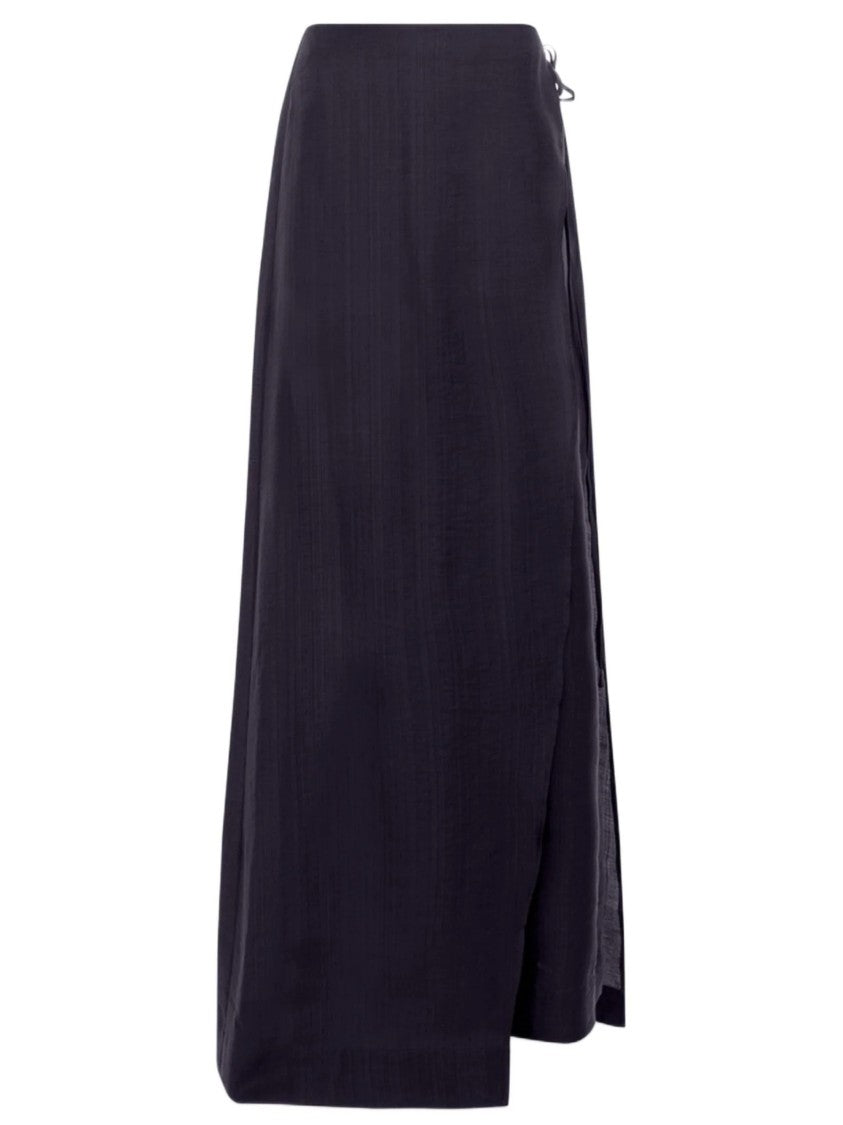 Blugirl Wide-Leg Lyocell Side Tie Skirt