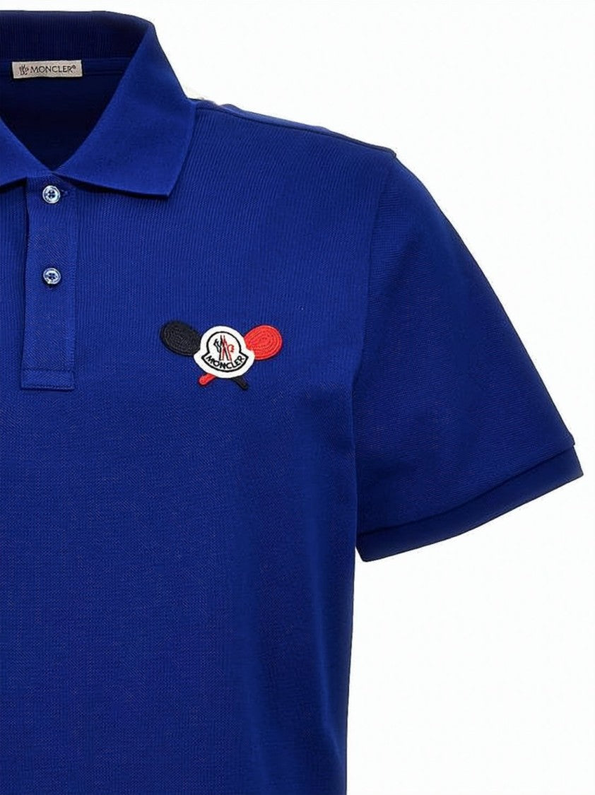 Moncler Classic Pique Cotton Polo Shirt With Logo
