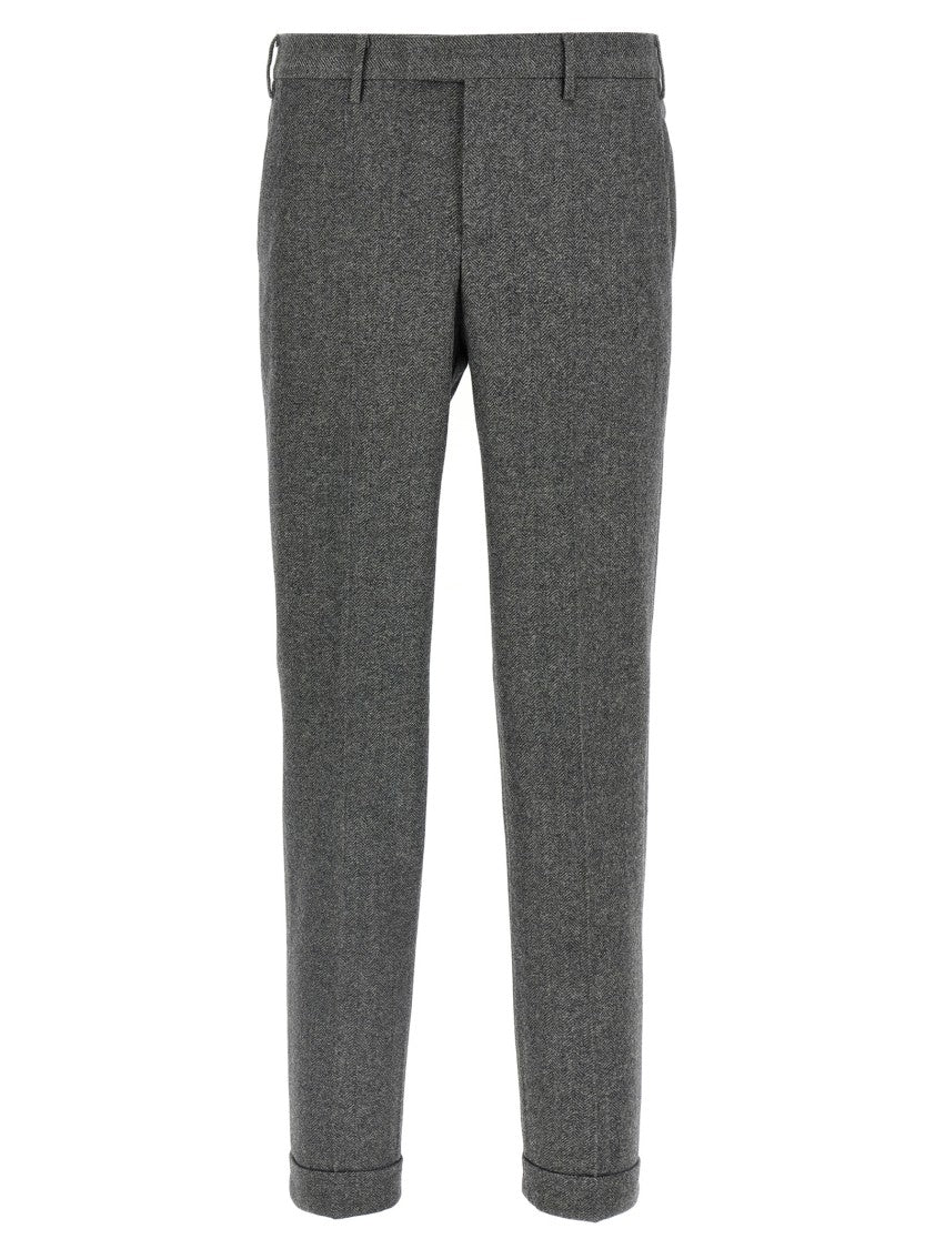 Pt Torino Lightly Stretch Brushed Cashmere Blend Wool Pants With Master Fit