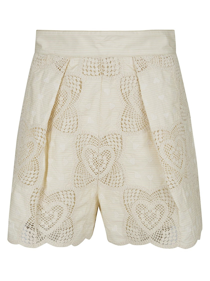 Zimmermann Nude & Neutrals Cotton Blend Shorts
